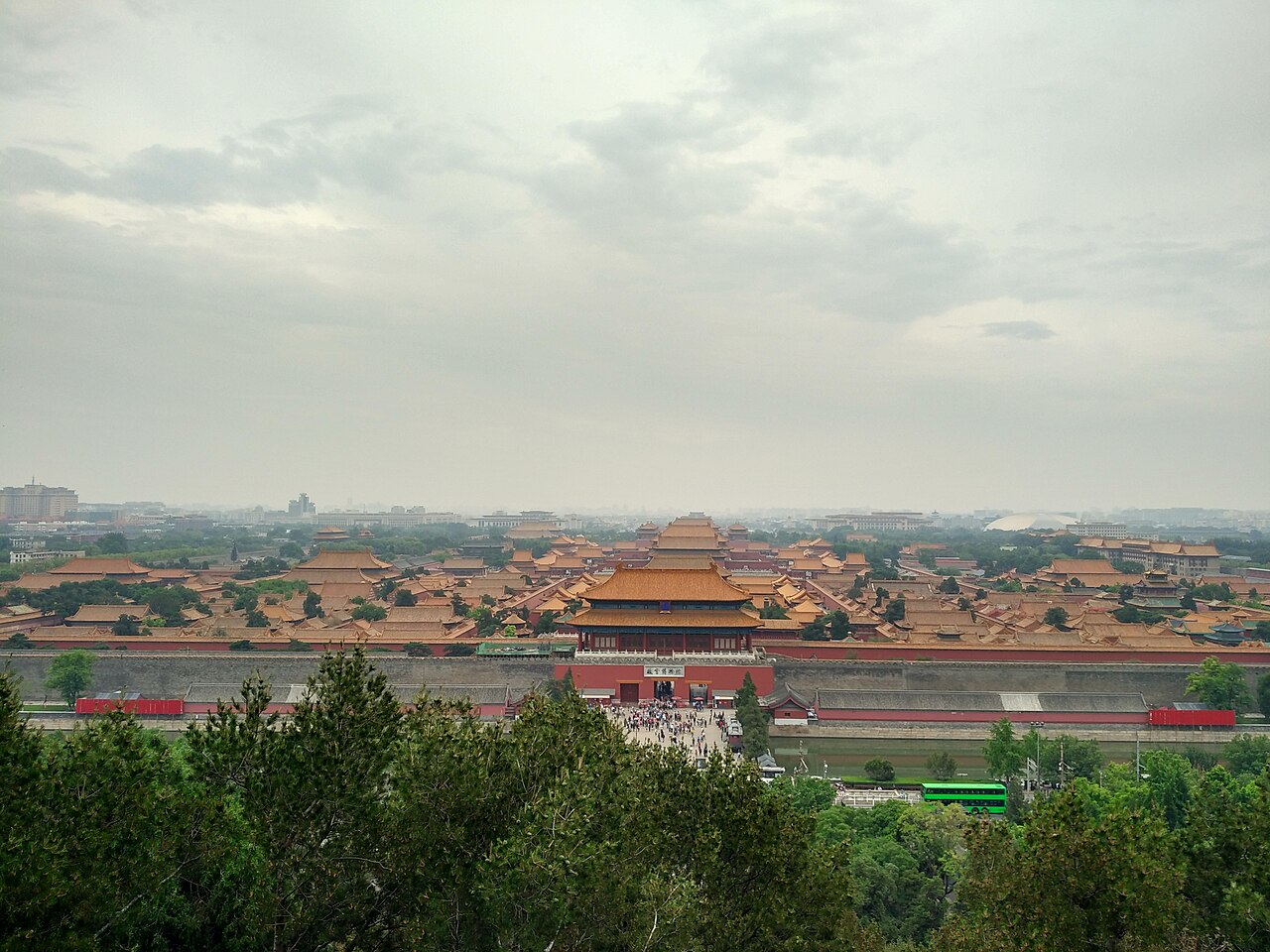 The Forbidden City’s roofs and courtyards seen from Jingshan Park